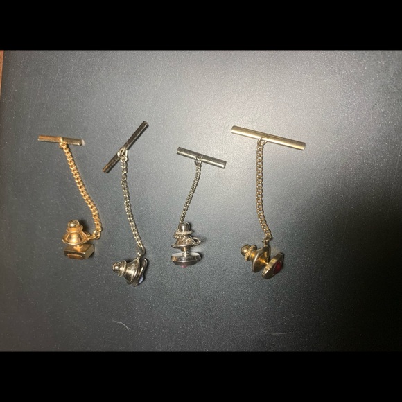 Tie Tacs Stone Horse Tigers Eye Mens Jewelry Set - Picture 2 of 3